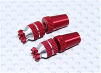 Alloy Anti-Slip TX Control Sticks Short 24mm (JR TX Red) [9171000055/23764]